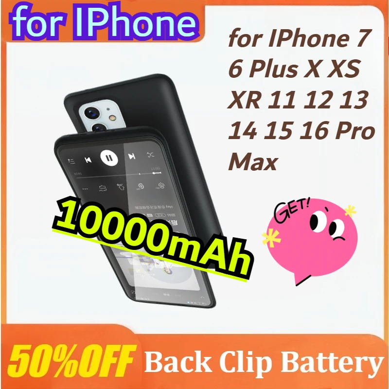 Battery Charger Case 10000mAh for IPhone 7 6 Plus X XS XR Charging Case for IPhone 11 12 13 14 15 16 Pro Max Power Bank Cover
Battery Charger Case 10000mAh for IPhone 7 6 Plus X XS XR Charging Case for IPhone 11 12 13 14 15 16 Pro Max Power Bank Cover