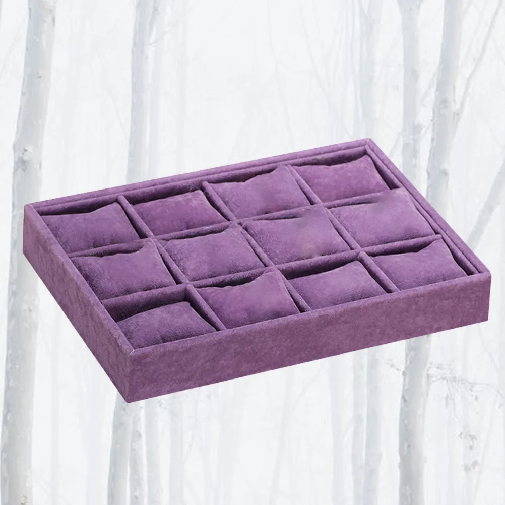 Delicate Multi Lattice Watch Case Storage Tray Flannelette Watch Box Jewelry Display Business Use Elegant Simple Design Purple
Delicate Multi Lattice Watch Case Storage Tray Flannelette Watch Box Jewelry Display Business Use Elegant Simple Design Purple