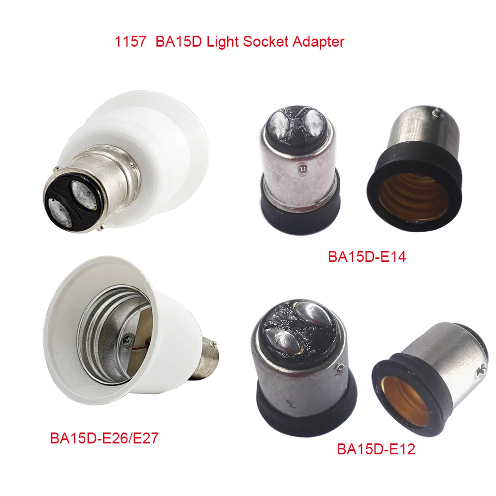 4pcs BA15D To E12/E14 Chandelier Base, 1157 BA15D to E26/E27 Medium Screw LED Light Socket Adapter CE Rohs Lamp Holder Converter
4pcs BA15D To E12/E14 Chandelier Base, 1157 BA15D to E26/E27 Medium Screw LED Light Socket Adapter CE Rohs Lamp Holder Converter