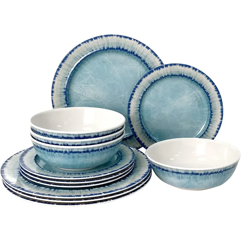 Melamine Dinnerware Set of 12 Pcs Dinner Dishes Set for Indoor and Outdoor Use, Dishwasher Safe, Lightweight Unbreakable
Melamine Dinnerware Set of 12 Pcs Dinner Dishes Set for Indoor and Outdoor Use, Dishwasher Safe, Lightweight Unbreakable