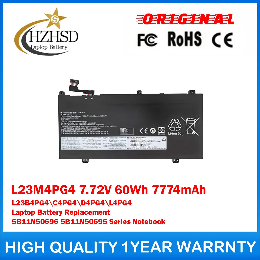 L23M4PG4 7.72V 60Wh 7774mAh L23B4PG4 L23C4PG4 L23D4PG4 L23L4PG4 Genuine Original Laptop Battery For Lenovo 5B11N50696 5B11N50695
L23M4PG4 7.72V 60Wh 7774mAh L23B4PG4 L23C4PG4 L23D4PG4 L23L4PG4 Genuine Original Laptop Battery For Lenovo 5B11N50696 5B11N50695