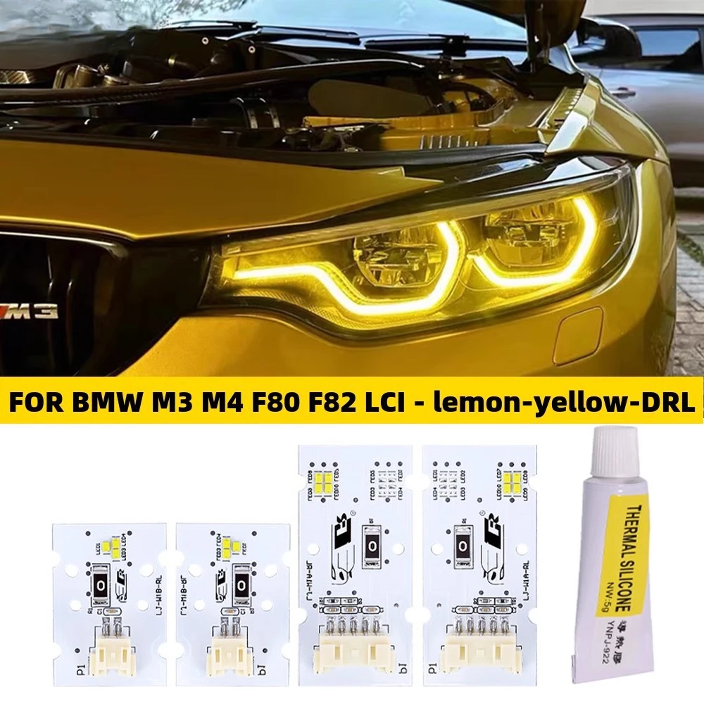 BMW M3 M4 CSL 4-й серии Golden Eye LED F80 F82 F83 LCI Дневные ходовые огни Лимонно-желтый
BMW M3 M4 CSL 4-й серии Golden Eye LED F80 F82 F83 LCI Дневные ходовые огни Лимонно-желтый
