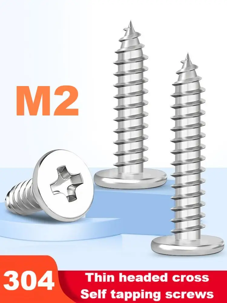 M2 304 stainless steel Cross flat head Self-tapping screw CA flat head self-tapping screws Length4/5/6/8/10/12/16/20mm
M2 304 stainless steel Cross flat head Self-tapping screw CA flat head self-tapping screws Length4/5/6/8/10/12/16/20mm