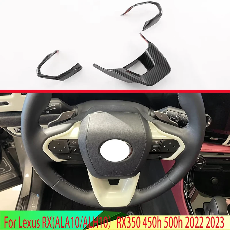 For Lexus RX(ALA10/ALH10)RX350 450h 500h 2022 2023 Carbon Fiber Style Steering Wheel Panel Cover Bezel Trim Insert Badge Molding
For Lexus RX(ALA10/ALH10)RX350 450h 500h 2022 2023 Carbon Fiber Style Steering Wheel Panel Cover Bezel Trim Insert Badge Molding
