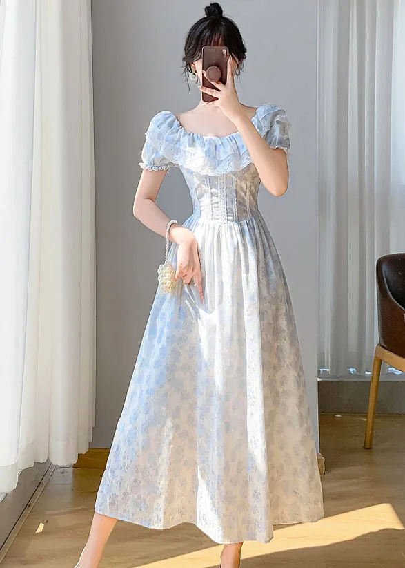 Summer Sweet Party Dress Women New French Fashion Lace Splicing Ruffles Short Sleeve Slim Waist Fairy Dresses Elegant Clothing
Summer Sweet Party Dress Women New French Fashion Lace Splicing Ruffles Short Sleeve Slim Waist Fairy Dresses Elegant Clothing