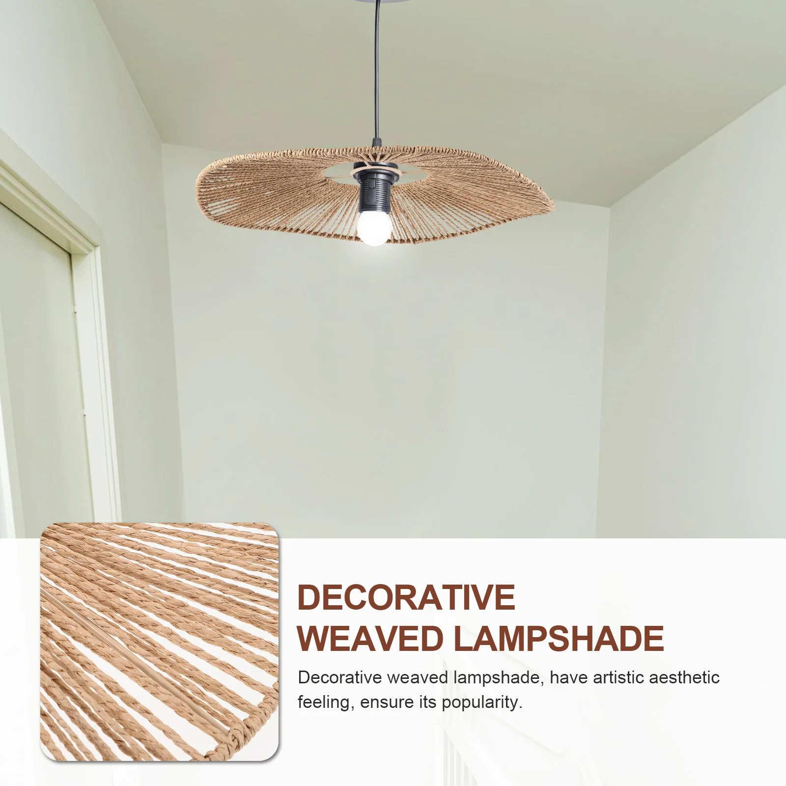 Винтажный абажур в стиле ретро, тканый бумажный веревочный чехол для дома, потолочный подвесной светильник, фермерский дом, спальня, бар, отель
Винтажный абажур в стиле ретро, тканый бумажный веревочный чехол для дома, потолочный подвесной светильник, фермерский дом, спальня, бар, отель