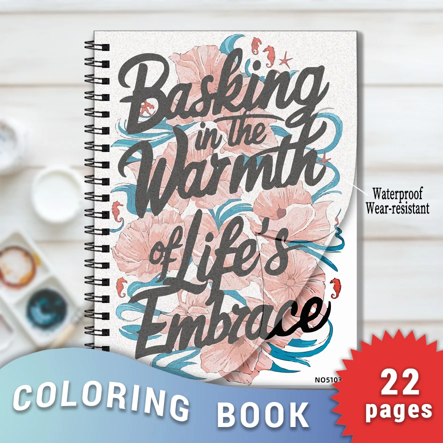 Adult Quotes Coloring Book - 8.3x 11.2 Inch 22 Page Coloring Book - Helps Reduce Stress and Ease Emotions
Adult Quotes Coloring Book - 8.3x 11.2 Inch 22 Page Coloring Book - Helps Reduce Stress and Ease Emotions