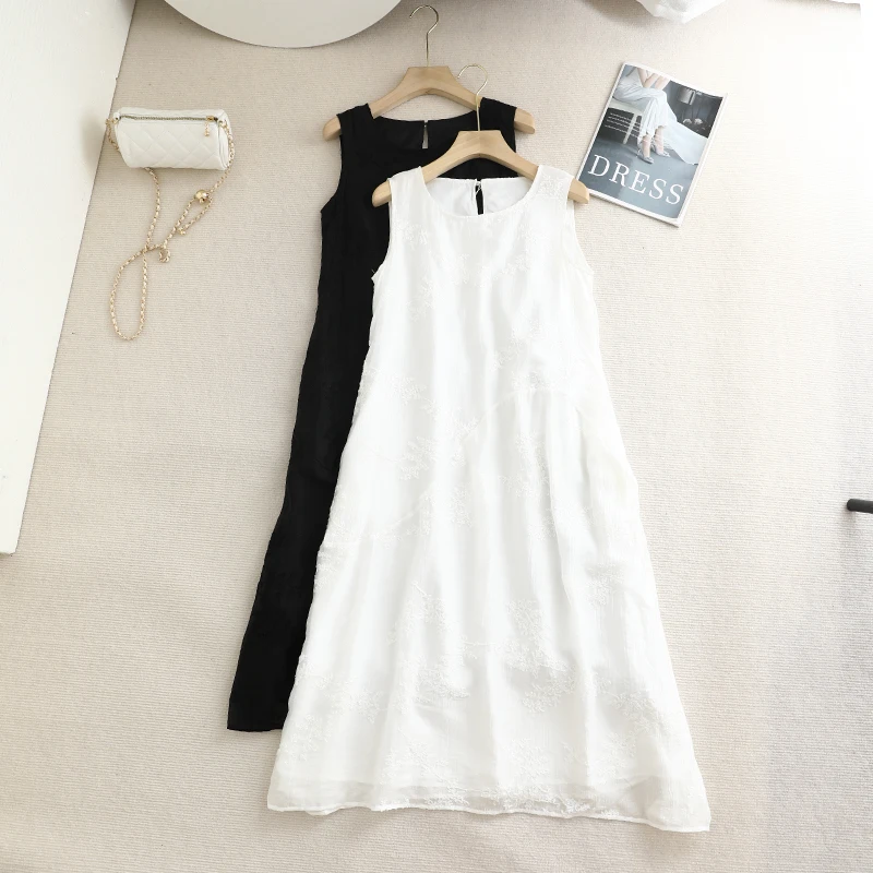 Elegant Embroidered Fairy Dress Sleeveless round Neck Vest Summer Spring Seasonal Fashionable Women's Clothing
Elegant Embroidered Fairy Dress Sleeveless round Neck Vest Summer Spring Seasonal Fashionable Women's Clothing