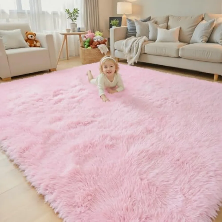 Rugs for Living Room 8x10, Fluffy Shag Area Rug in Pink, Soft Plush Fuzzy Carpet for Bedroom and'Spaces, Aesthetic Home Decor
Rugs for Living Room 8x10, Fluffy Shag Area Rug in Pink, Soft Plush Fuzzy Carpet for Bedroom and'Spaces, Aesthetic Home Decor