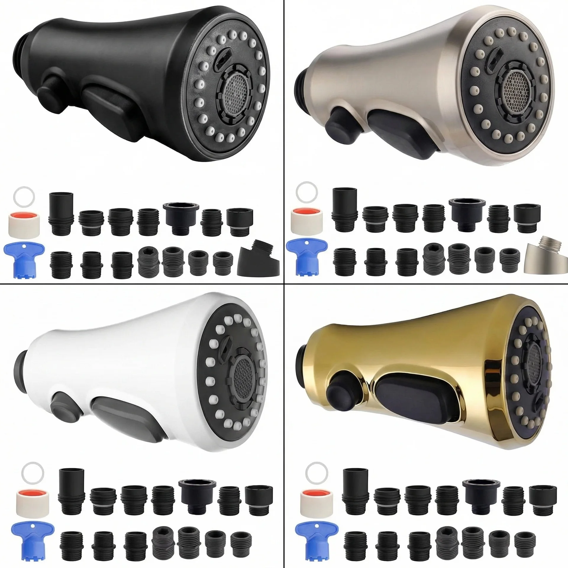 Kitchen Faucet Pull-out Spout Replacement Head Accessory, Washbasin Faucet Splash Guard, Pull-out Retractable Spout
Kitchen Faucet Pull-out Spout Replacement Head Accessory, Washbasin Faucet Splash Guard, Pull-out Retractable Spout