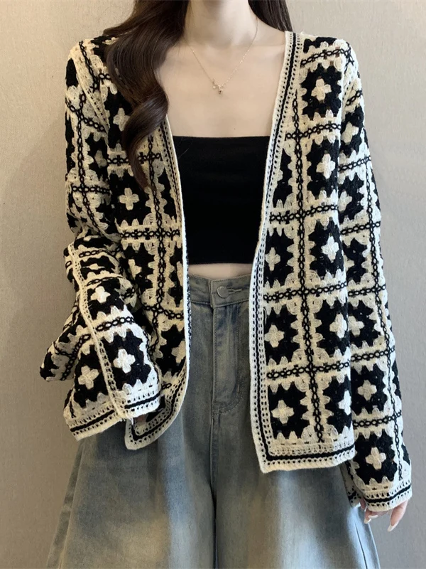 Women's Knitted Hollow out Cardigan Shoulder Length Outerwear Spring 2026 plus Size Fashionable Korean Style Long Sleeve
Women's Knitted Hollow out Cardigan Shoulder Length Outerwear Spring 2026 plus Size Fashionable Korean Style Long Sleeve