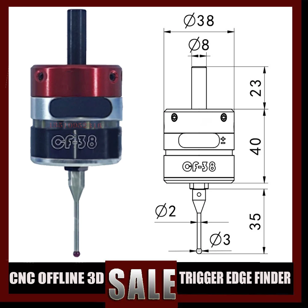 2023 new 3D edge-finding machine machining center Cnc milling machine 3D precision probe centering bar tool setter CF-38
2023 new 3D edge-finding machine machining center Cnc milling machine 3D precision probe centering bar tool setter CF-38