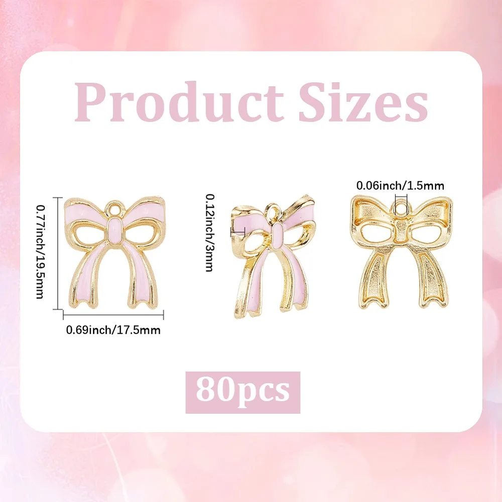 80Pcs Rack Plating Alloy Enamel Pendants Bowknot Charm Golden Misty Rose 19.5x17.5x3mm Hole: 1.5mm
80Pcs Rack Plating Alloy Enamel Pendants Bowknot Charm Golden Misty Rose 19.5x17.5x3mm Hole: 1.5mm