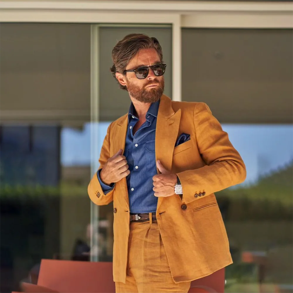 Good Quality Linen Men Suits Slim Fit Elegant Peak Lapel Single Breasted 2 Piece Smart Casual Wedding Groom Tuxedo Blazer Pants
Good Quality Linen Men Suits Slim Fit Elegant Peak Lapel Single Breasted 2 Piece Smart Casual Wedding Groom Tuxedo Blazer Pants