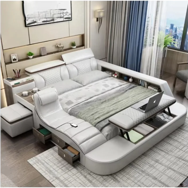 Hot Selling Popular Multifunction Bed Modern Smart Massage Storage Bed Luxurious & King Leather Beds Bedroom Sets
Hot Selling Popular Multifunction Bed Modern Smart Massage Storage Bed Luxurious & King Leather Beds Bedroom Sets