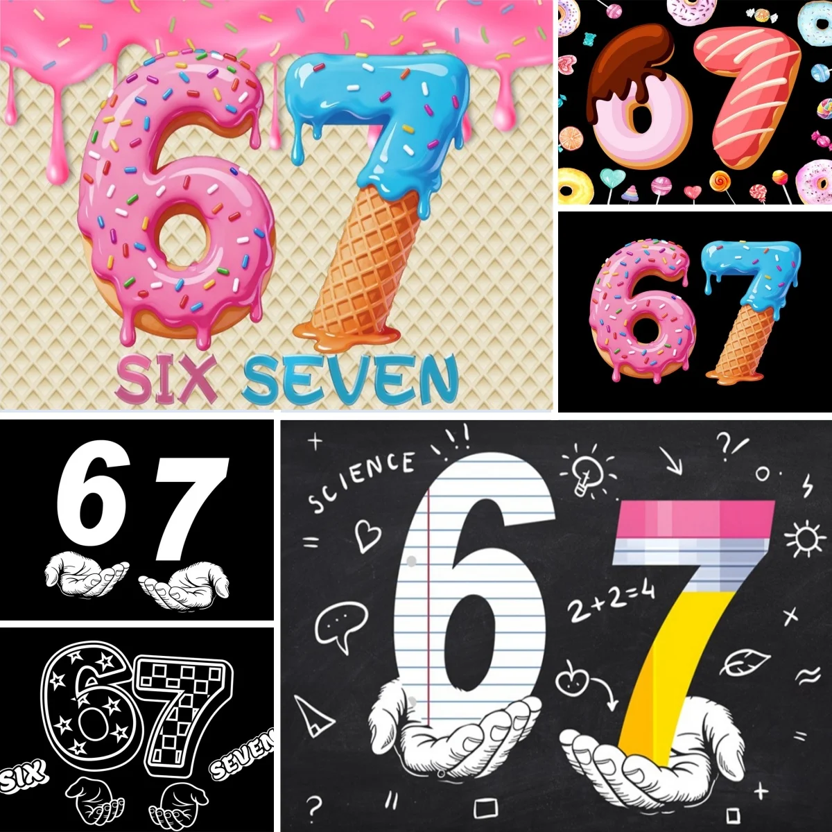 Фотографический фон с номером 67: Десерт, пончик, жесты, цифры 6 и 7, художественный постер, декор для комнаты, фон для фотосессии на день рождения мальчика
Фотографический фон с номером 67: Десерт, пончик, жесты, цифры 6 и 7, художественный постер, декор для комнаты, фон для фотосессии на день рождения мальчика