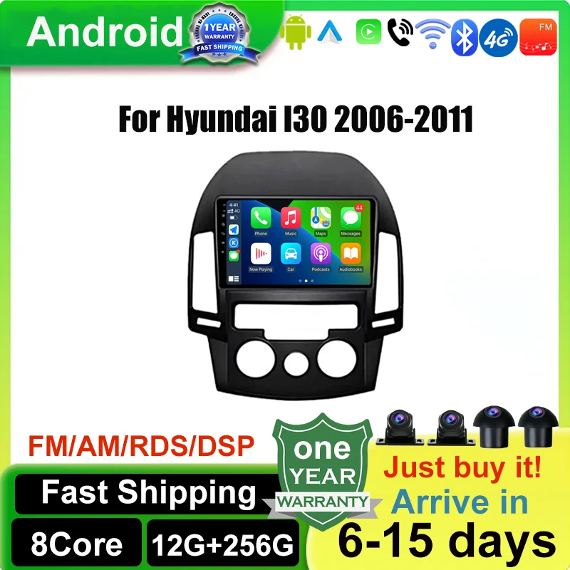 Carplay Android 14 IPS Screen Auto Radio Stereo Player Multimedia GPS Navigation Video For Hyundai I30 2006 2007 2008-2011
Carplay Android 14 IPS Screen Auto Radio Stereo Player Multimedia GPS Navigation Video For Hyundai I30 2006 2007 2008-2011