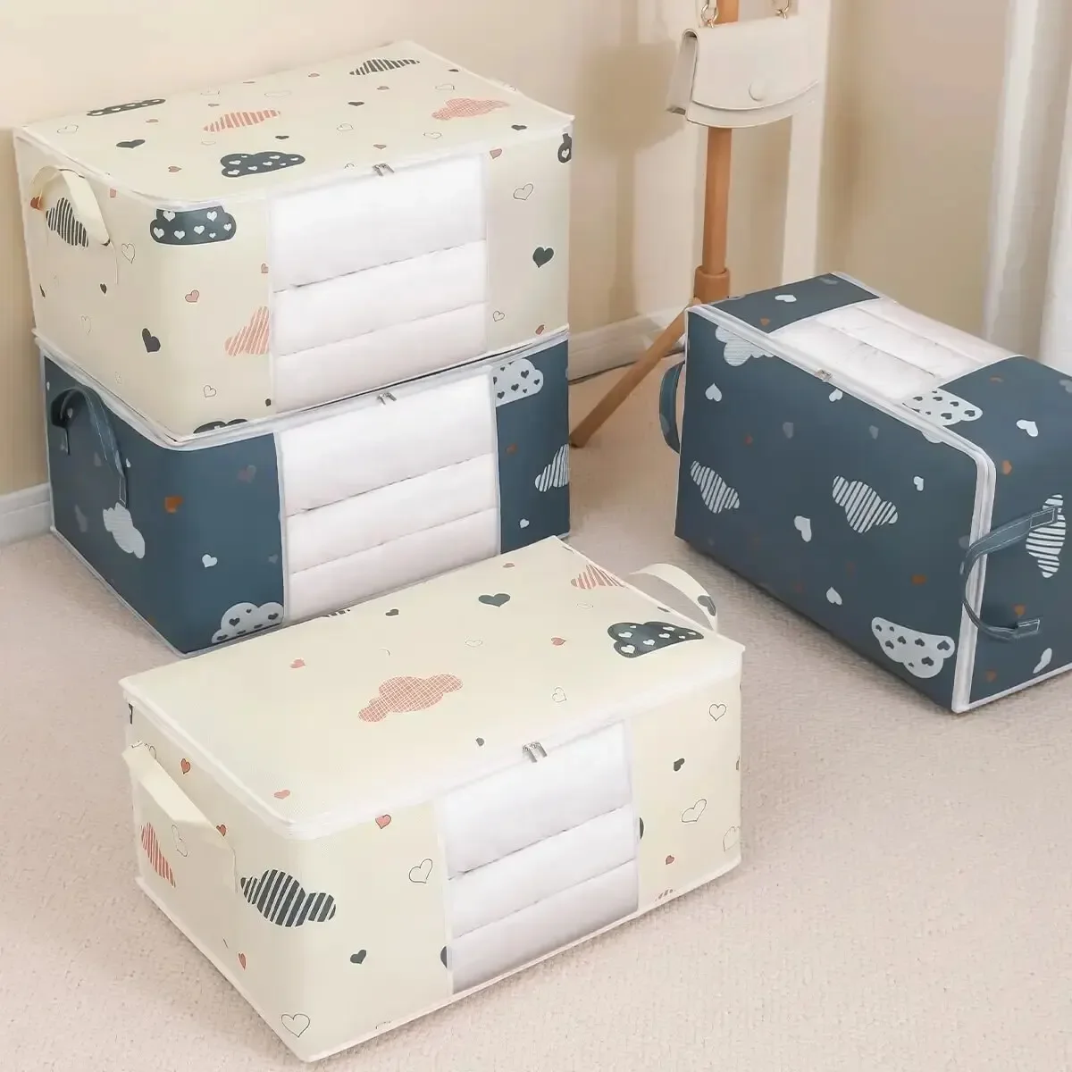 Quilt Clothes Storage Bag Large Capacity Duvet Blanket Bags Dustproof Moisture Sorting Packbag Handle For Moving Packing Sorting
Quilt Clothes Storage Bag Large Capacity Duvet Blanket Bags Dustproof Moisture Sorting Packbag Handle For Moving Packing Sorting