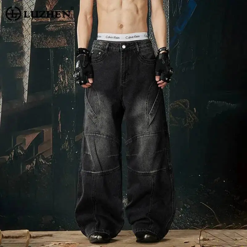 LUZHEN 2026 New Outline Line Patchwork Gradient Washed Straight Jeans Men's Fashion Handsome Street Wide Leg Denim Pants JY6800
LUZHEN 2026 New Outline Line Patchwork Gradient Washed Straight Jeans Men's Fashion Handsome Street Wide Leg Denim Pants JY6800