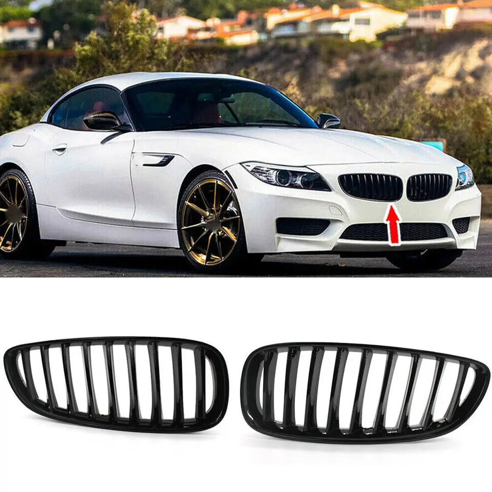 Pair Front Grill Grilles Kidney Grill Replacement for BMW Z4 E89 2009-2016 Slat M Performance Style Bright Black
Pair Front Grill Grilles Kidney Grill Replacement for BMW Z4 E89 2009-2016 Slat M Performance Style Bright Black
