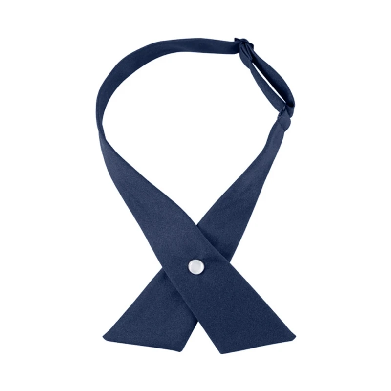 Q0KE Women Girls Criss-Cross Bow Tie Japanese Style School Girl Uniform Solid Color Adjustable Bowtie Pre Tied Necktie
Q0KE Women Girls Criss-Cross Bow Tie Japanese Style School Girl Uniform Solid Color Adjustable Bowtie Pre Tied Necktie