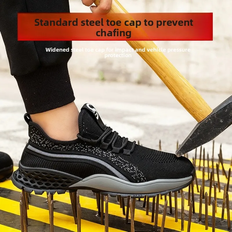 Men's Summer Breathable Anti-Odor Soft Bottom Steel Toe Work Shoes Anti-impact Slip-Resistant Wear-Resistant Safety Shoes
Men's Summer Breathable Anti-Odor Soft Bottom Steel Toe Work Shoes Anti-impact Slip-Resistant Wear-Resistant Safety Shoes