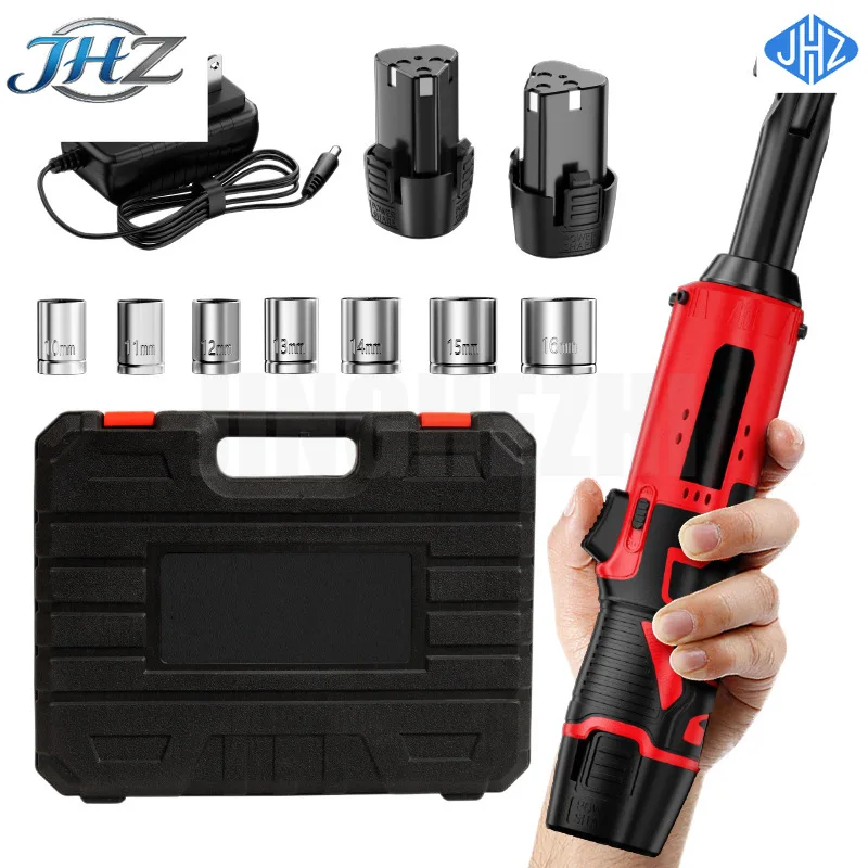 Аккумуляторный электрический гайковерт JHZ 12В, 45 Нм, 3/8'' с трещоткой, для снятия винтов и гаек, инструмент для ремонта автомобилей, угловой ключ, мощный
Аккумуляторный электрический гайковерт JHZ 12В, 45 Нм, 3/8'' с трещоткой, для снятия винтов и гаек, инструмент для ремонта автомобилей, угловой ключ, мощный
