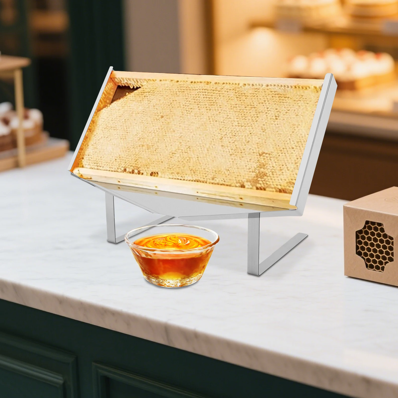 Stainless Steel 40*22*4cm Honey Nest Spleen Shelving Frame Can Be Adjusted To The Height of The Honey Collection Frame
Stainless Steel 40*22*4cm Honey Nest Spleen Shelving Frame Can Be Adjusted To The Height of The Honey Collection Frame