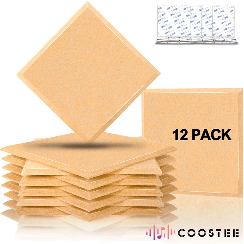 12 Pack 30*30cm Acoustic Treatment Wall Panels Home Square Panel Protective Sound Insulation Acoustic Panels Home Accessories
12 Pack 30*30cm Acoustic Treatment Wall Panels Home Square Panel Protective Sound Insulation Acoustic Panels Home Accessories