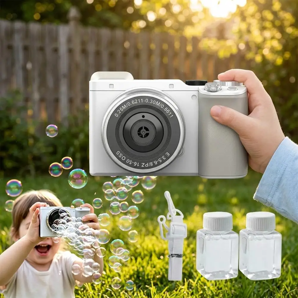 Automatic Bubble Maker Camera Shape Outdoor Summer Party Game Toy Lighted Blowing Machine With Liquid Solution For Children
Automatic Bubble Maker Camera Shape Outdoor Summer Party Game Toy Lighted Blowing Machine With Liquid Solution For Children