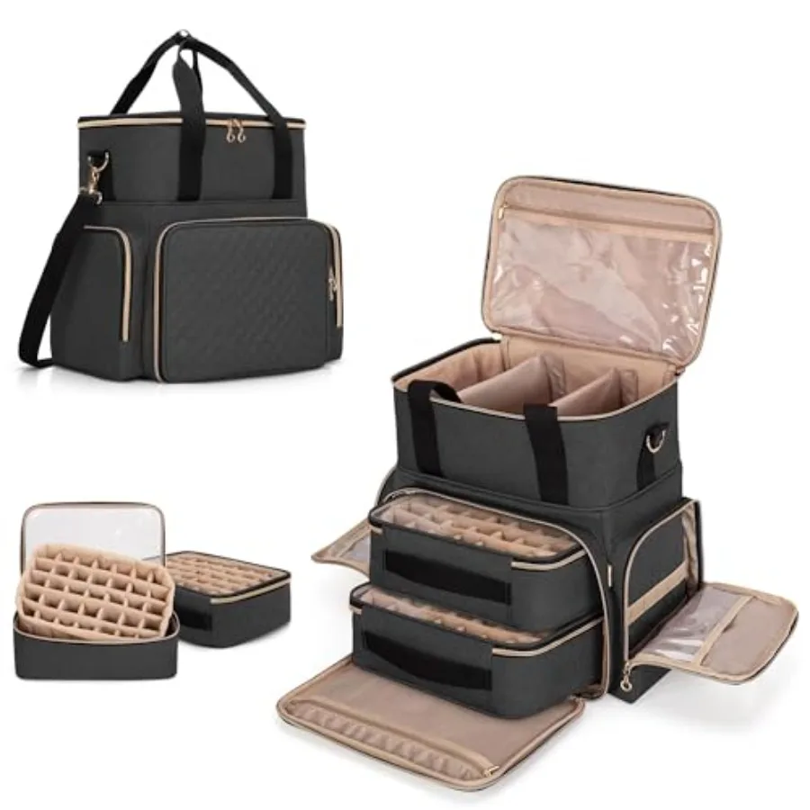 Органайзер для лаков для ногтей на 70 флаконов и лампу для маникюра, кейс для лаков с 2 съемными сумками и карманами для хранения инструментов, запатентованная модель
Органайзер для лаков для ногтей на 70 флаконов и лампу для маникюра, кейс для лаков с 2 съемными сумками и карманами для хранения инструментов, запатентованная модель