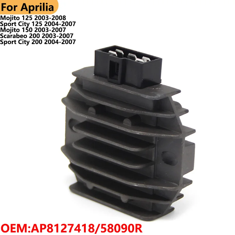 Motorcycle voltage regulator rectifier For Aprilia Mojito Sport City 125 Mojito 150 Scarabeo Sport 200 AP8127418
Motorcycle voltage regulator rectifier For Aprilia Mojito Sport City 125 Mojito 150 Scarabeo Sport 200 AP8127418