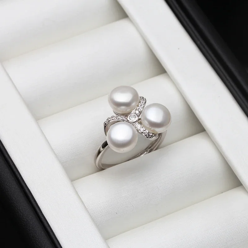 Real 925 Sterling Silver Pearl Ring Double Ladies Woman,White Natural Freshwater Adjustable Pearl Ring Wife Mother Birthday Gift
Real 925 Sterling Silver Pearl Ring Double Ladies Woman,White Natural Freshwater Adjustable Pearl Ring Wife Mother Birthday Gift