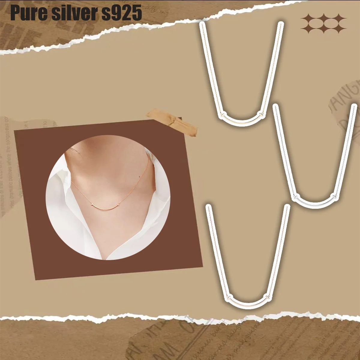 Pure silver s925 necklace Simplicity, high-end temperament, versatile, elegant, fashionable, and charming are essential
Pure silver s925 necklace Simplicity, high-end temperament, versatile, elegant, fashionable, and charming are essential