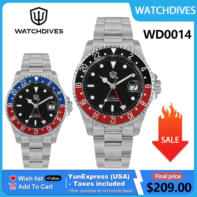 Часы Watchdives WD0014 с алюминиевым безелем, винтажные, с механизмом NH34 GMT, из нержавеющей стали, с сапфировым стеклом, светящиеся, роскошные мужские часы, водонепроницаемые
Часы Watchdives WD0014 с алюминиевым безелем, винтажные, с механизмом NH34 GMT, из нержавеющей стали, с сапфировым стеклом, светящиеся, роскошные мужские часы, водонепроницаемые