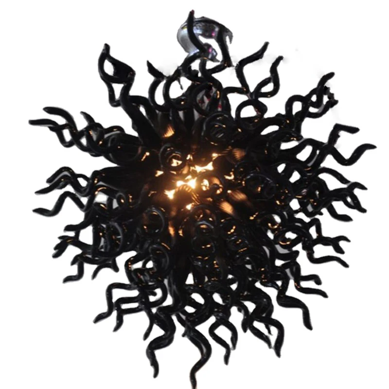 Classic Black Colored Glass Chandelier Light Fixture LED Lights Living Room Lamps 30 Inches
Classic Black Colored Glass Chandelier Light Fixture LED Lights Living Room Lamps 30 Inches