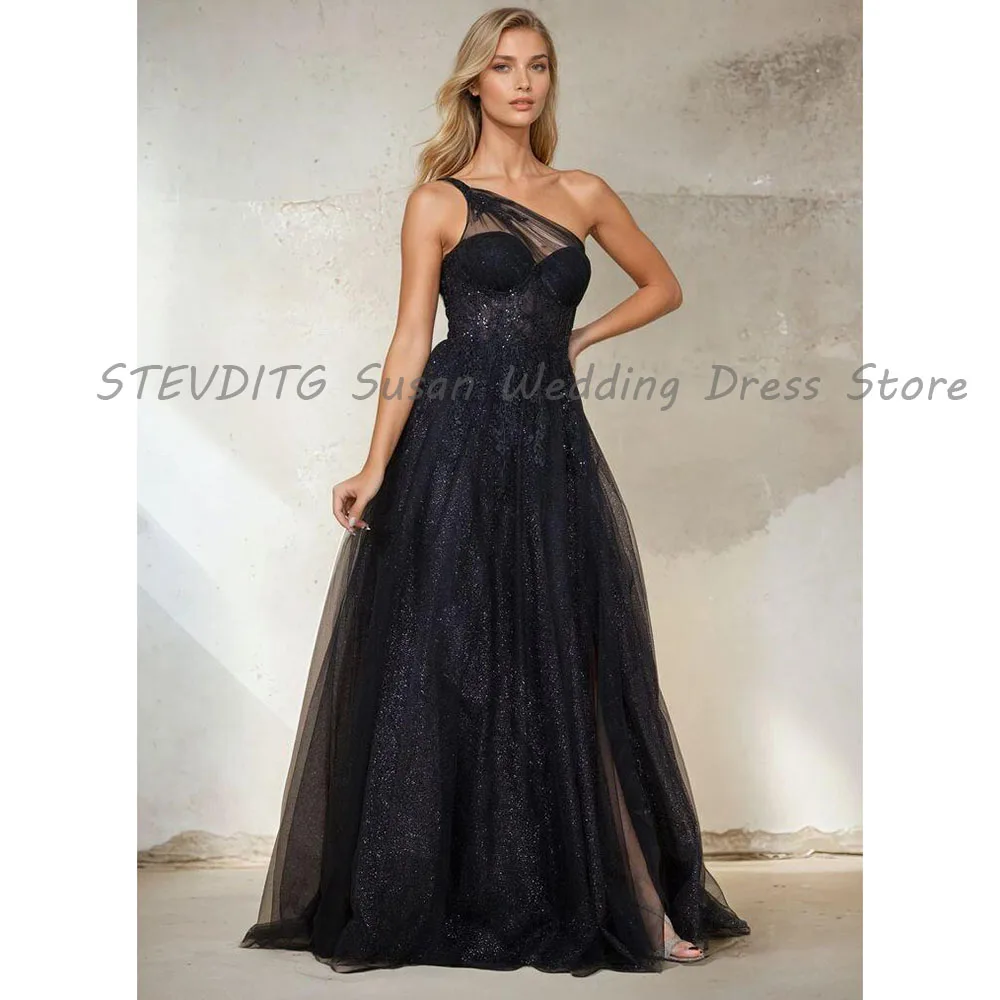 Black Pretty Fashion Evening Dresses Women Floor Length High Quality A Line One Shoulder Party Prom Vent Gowns Female Classic
Black Pretty Fashion Evening Dresses Women Floor Length High Quality A Line One Shoulder Party Prom Vent Gowns Female Classic
