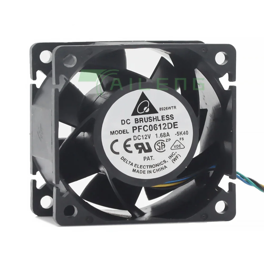 For Delta PFC0612DE dc12V 1.68A 6038 6CM 60MM high speed cooling fan server for 60*60*38mm
For Delta PFC0612DE dc12V 1.68A 6038 6CM 60MM high speed cooling fan server for 60*60*38mm