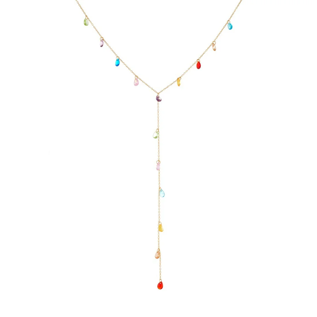 Punk Fashion Multicolor Zirconia Charm Pendant Female Gold Color Stainless Steel Long Chain Link Necklace for Women Jewelry Gift
Punk Fashion Multicolor Zirconia Charm Pendant Female Gold Color Stainless Steel Long Chain Link Necklace for Women Jewelry Gift