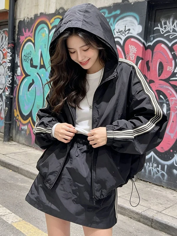 plus Size Women's Zipper Hooded Sun Protection Jacket High Waist A-Line Skirt Two-Piece Set Summer Casual Korean Style
plus Size Women's Zipper Hooded Sun Protection Jacket High Waist A-Line Skirt Two-Piece Set Summer Casual Korean Style