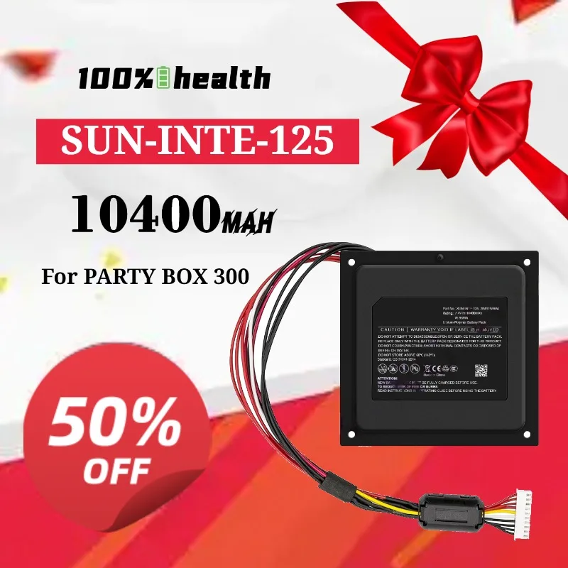 Sun-inte-125 10400mah Speaker Battery for JBL PARTY BOX 300 Lithium Rechargeable Battery
Sun-inte-125 10400mah Speaker Battery for JBL PARTY BOX 300 Lithium Rechargeable Battery