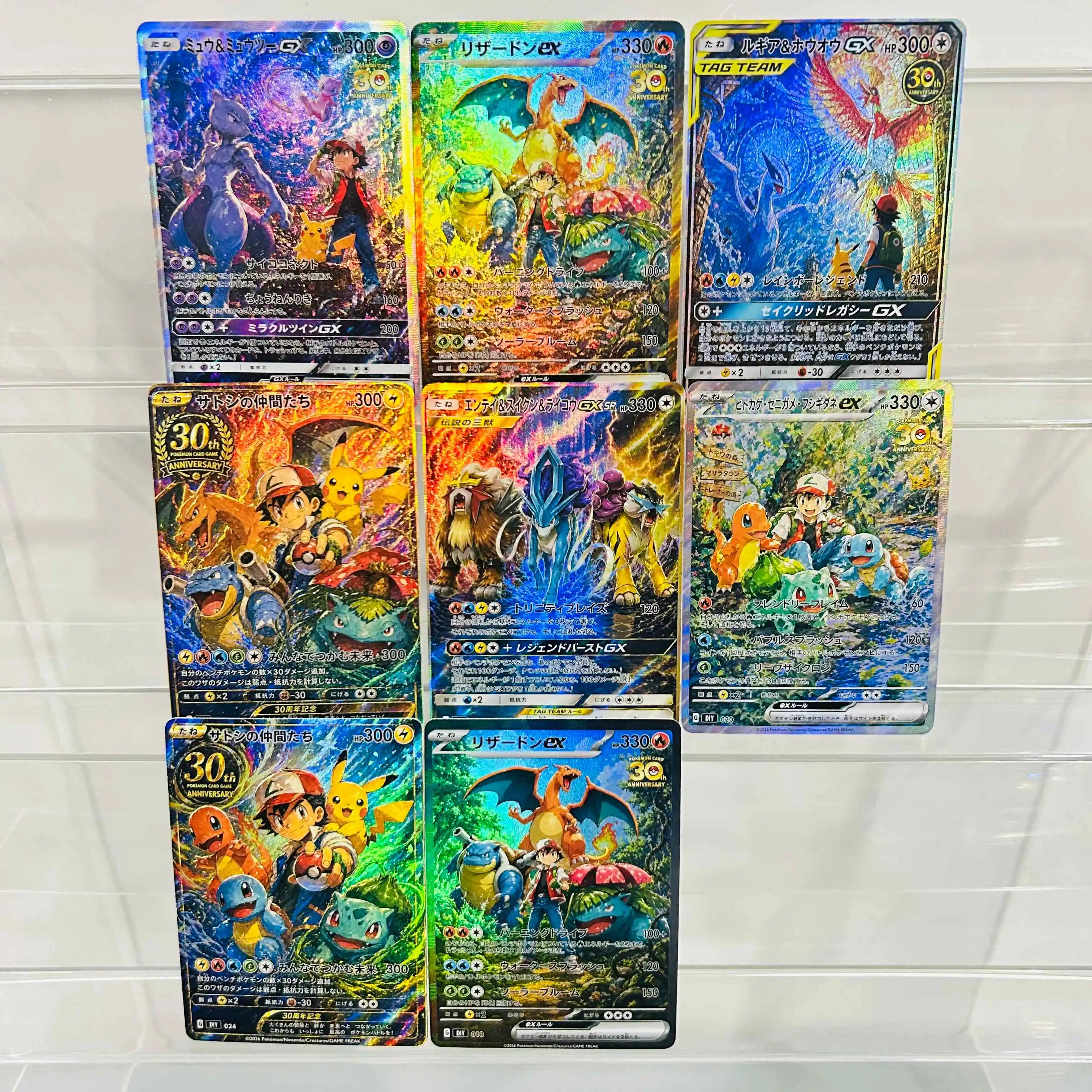 Pokemon 8pcs Cards (Pikachu Lugia Ho-Oh Mewtwo) with Holographic Texture, DIY Perfect Condition Premium Anime Collection Card
Pokemon 8pcs Cards (Pikachu Lugia Ho-Oh Mewtwo) with Holographic Texture, DIY Perfect Condition Premium Anime Collection Card