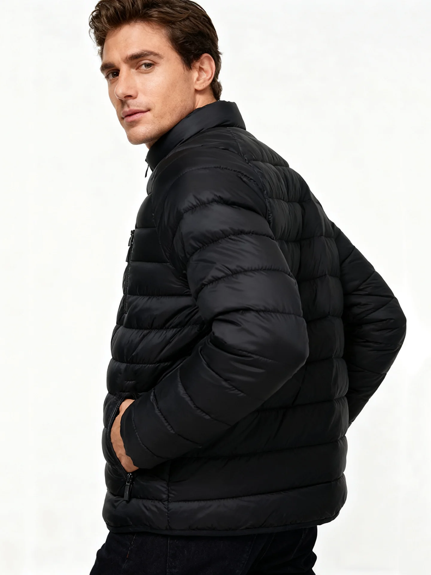 Lightweight Warm Cotton Jacket for Men Stand Collar Outdoor Casual Style Autumn Winter Fashion Standard Fit Nylon Fabric
Lightweight Warm Cotton Jacket for Men Stand Collar Outdoor Casual Style Autumn Winter Fashion Standard Fit Nylon Fabric