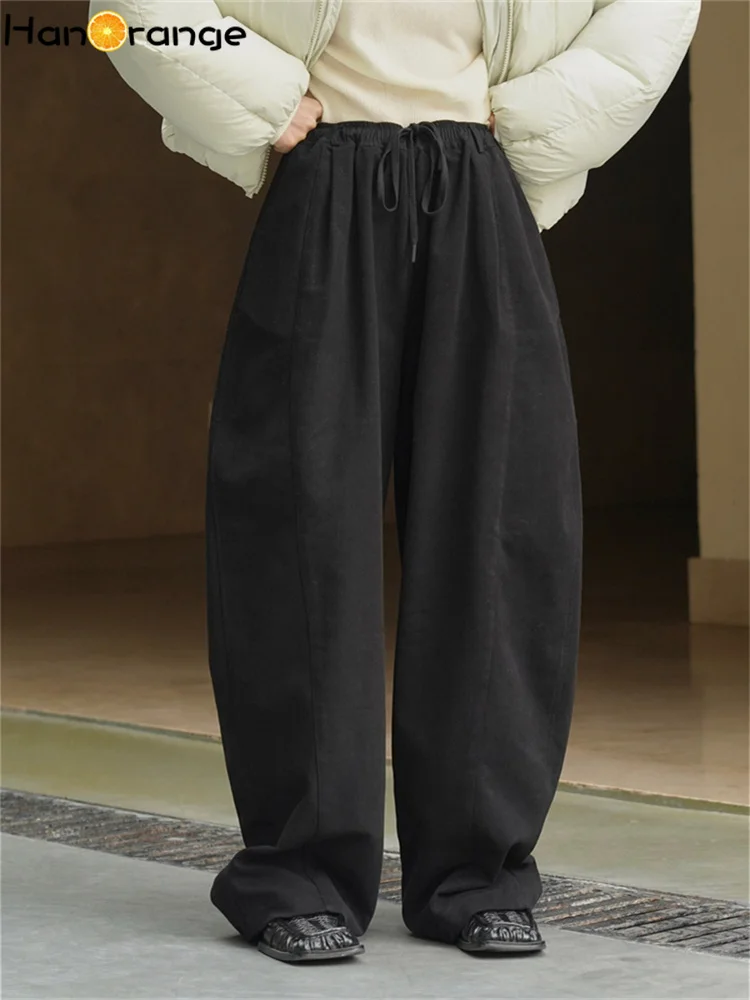 HanOrange 2024 Winter Lazy Thickened Matte Curved Wide Leg Pants Women Loose Warm Trousers Female Off White/Black
HanOrange 2024 Winter Lazy Thickened Matte Curved Wide Leg Pants Women Loose Warm Trousers Female Off White/Black