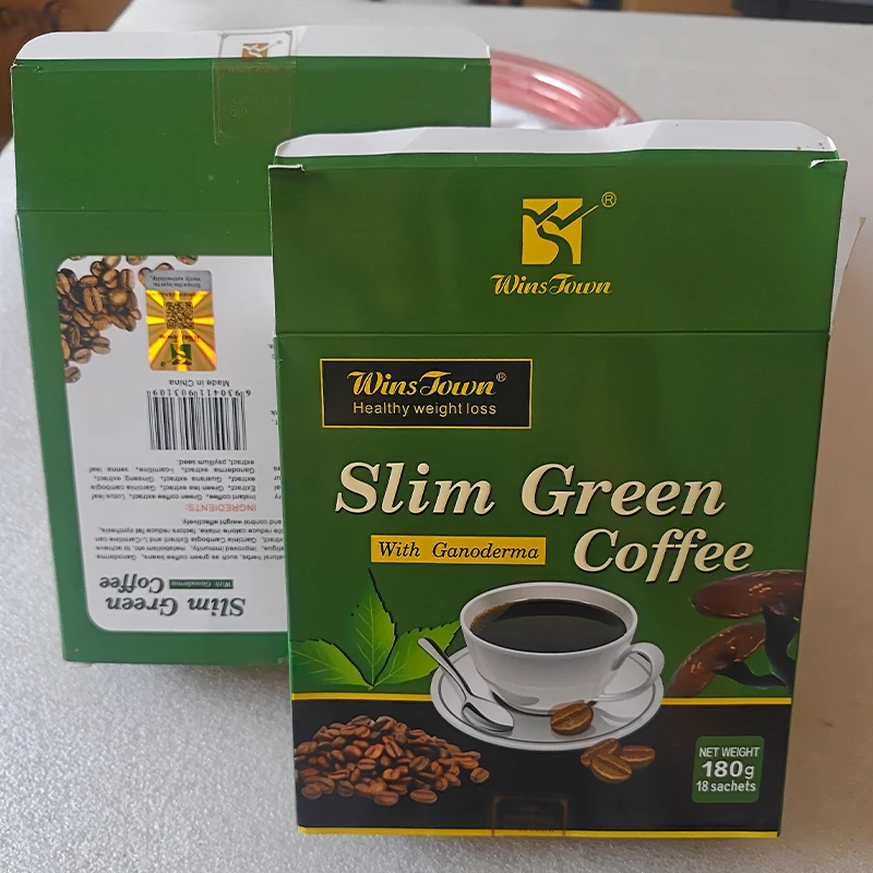 Custom Slim Green Coffee Box 18pcs/Box Genuine Product Winstown Slimming Green Coffee with Ganoderma For Women&Men Weight Loss
Custom Slim Green Coffee Box 18pcs/Box Genuine Product Winstown Slimming Green Coffee with Ganoderma For Women&Men Weight Loss