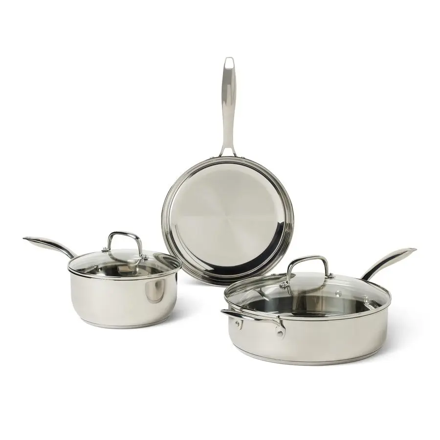 Stainless Steel Cookware Set, 5Piece Set, All Cooktop Friendly, DishwasherSafe
Stainless Steel Cookware Set, 5Piece Set, All Cooktop Friendly, DishwasherSafe