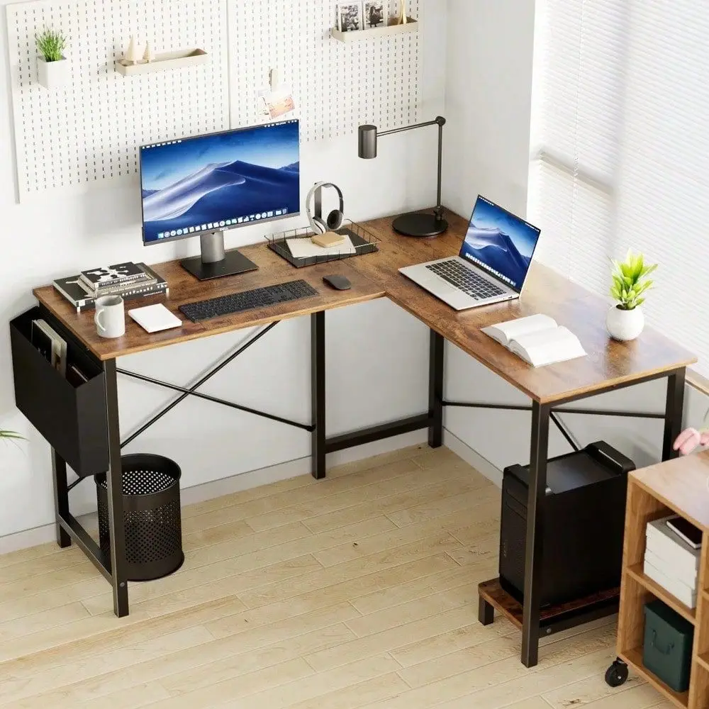 Shaped Computer Corner Desk, Gaming Table 50 Inch PC Writing Study Desk For Home Office Dorm Small Space
Shaped Computer Corner Desk, Gaming Table 50 Inch PC Writing Study Desk For Home Office Dorm Small Space