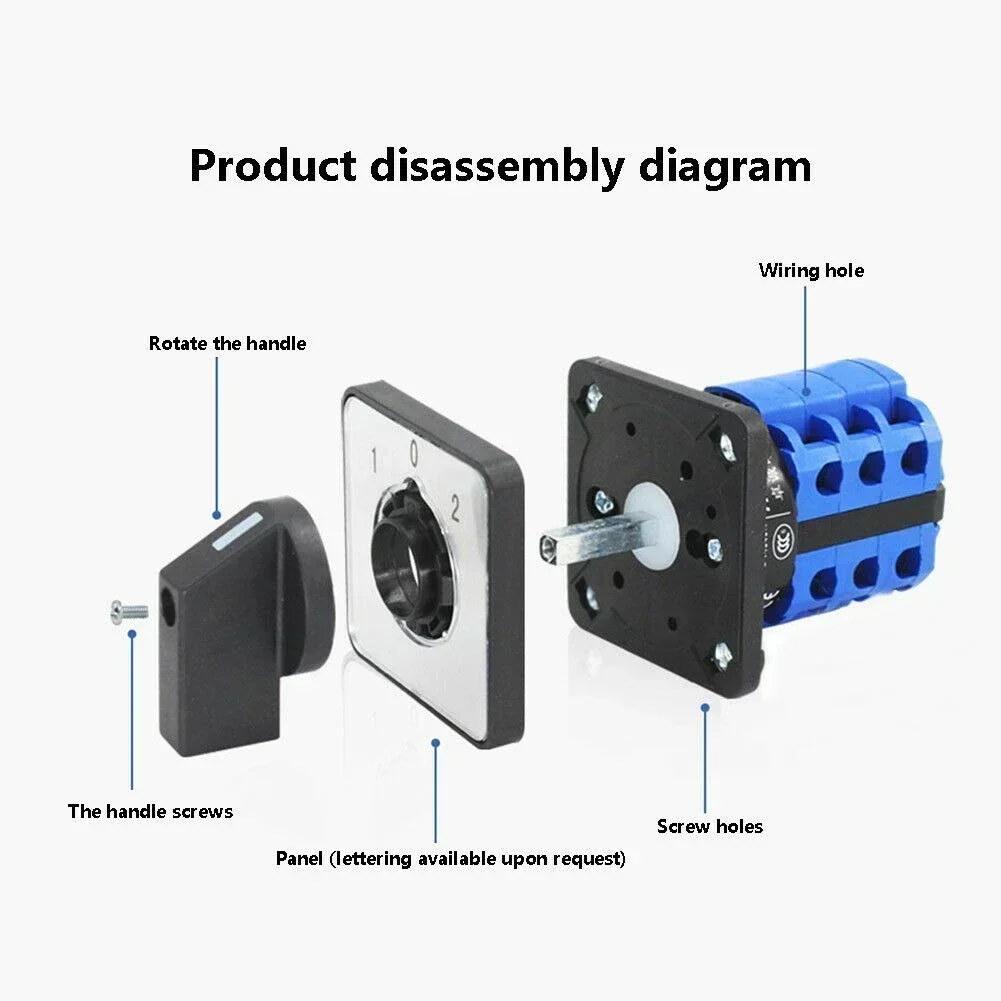 3 Positions Switch Changeover Switch For Industrial Applications 20A Current 32A Current AC380V Voltage DC220V Voltage
3 Positions Switch Changeover Switch For Industrial Applications 20A Current 32A Current AC380V Voltage DC220V Voltage