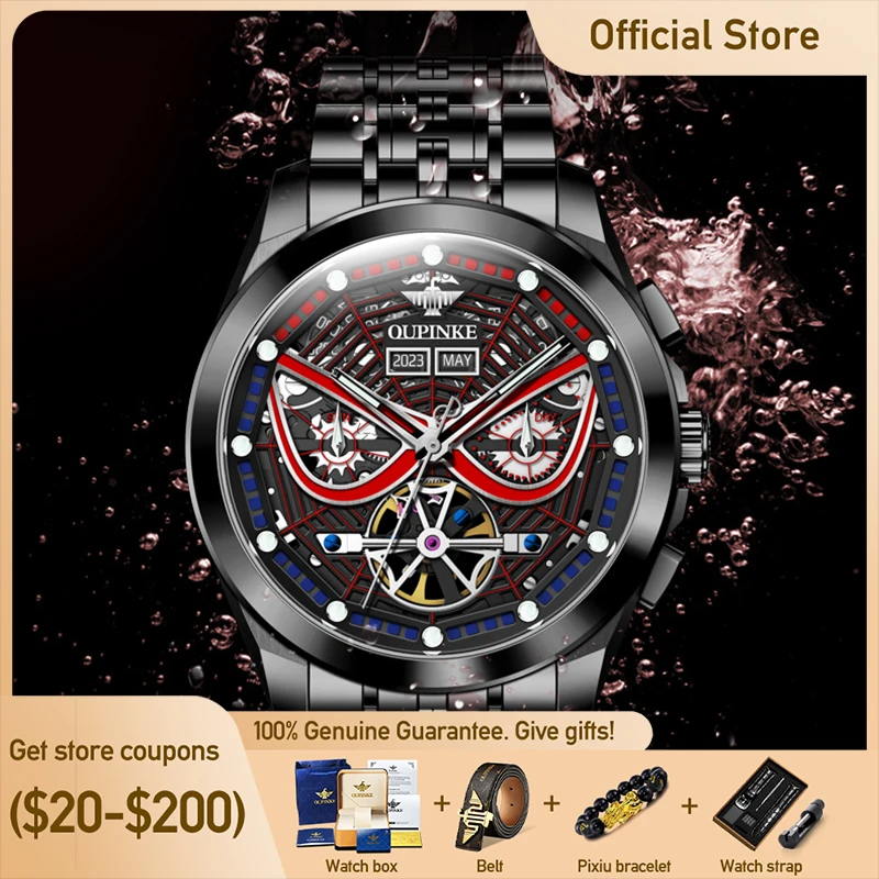 OUPINKE 3250 Top Luxury Brand Mens Watch Flywheel Skeleton Automatic Mechanical Watches For Man Watch Year Month Mens Gifts
OUPINKE 3250 Top Luxury Brand Mens Watch Flywheel Skeleton Automatic Mechanical Watches For Man Watch Year Month Mens Gifts