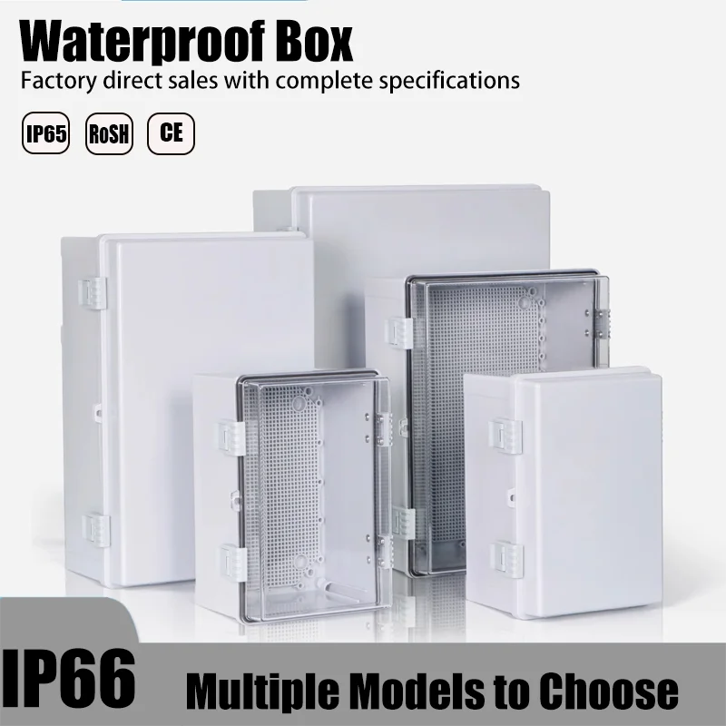 ABS Plastic IP66 Waterproof Gray/Transparent Enclosure Cover Outdoor Electrical Distribution Junction Box for Projects
ABS Plastic IP66 Waterproof Gray/Transparent Enclosure Cover Outdoor Electrical Distribution Junction Box for Projects